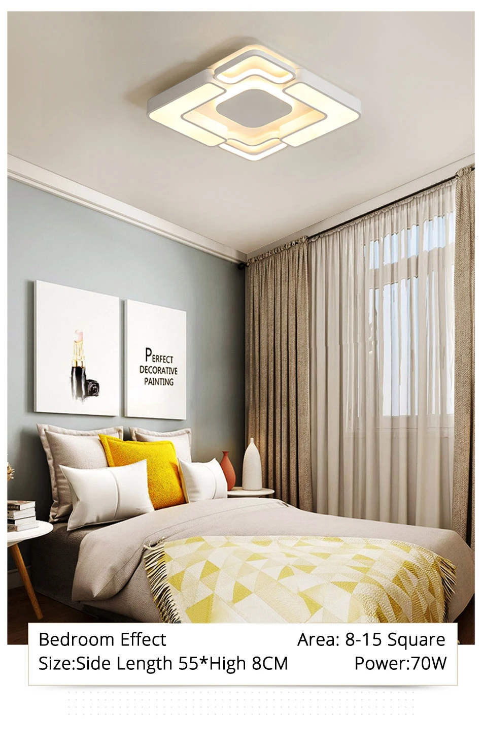 LED ceiling lights White/Grey body Modern living room for bedroom support 110V and 220V Remote control led lamps