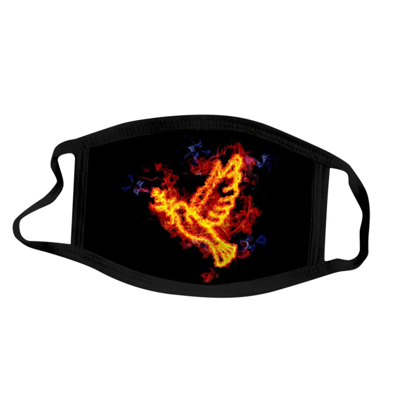 

1pc Black Color Face Mask Simple Print Pm2.5 Mouth Mascarilla Activated Carbon Mask Fabric Masks Washable Reusable Masks d5