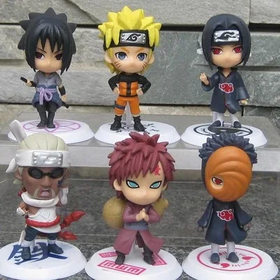 Экшн фигурка Naruto Itachi Gaara Sasuke mini Q ver 6 шт./лот см кукла игрушка из ПВХ подарки подарок