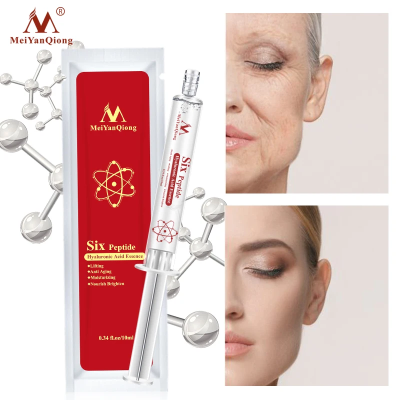

Anti-Aging Six Peptide Hyaluronic Acid Essence Face Serum Lifting Firming Skin Concentrate Rejuvenation Remove Winkles Finelines