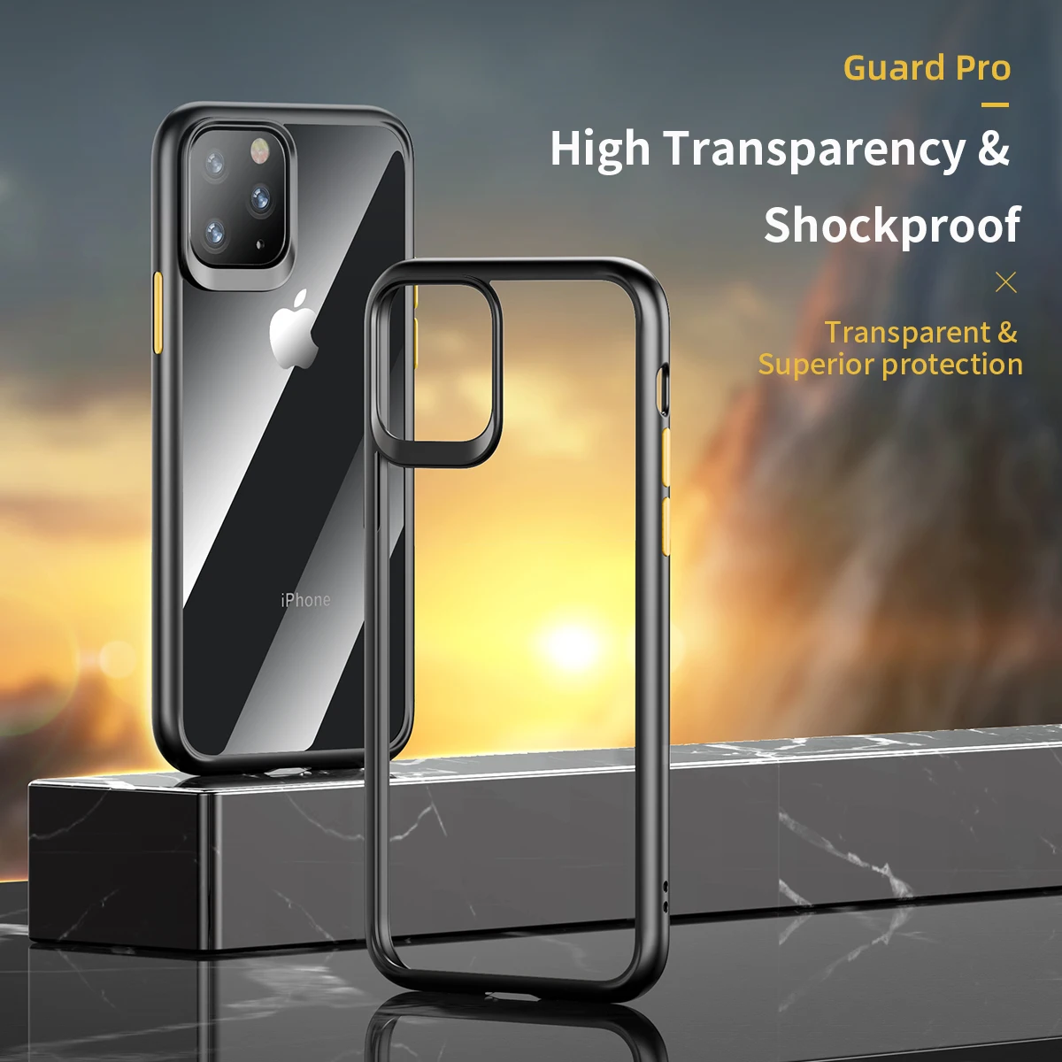 ROCK для iphone 11 iphone 11 pro max чехол с кристаллами, прозрачная, для телефона защита soфт+ Твердый Чехол-гибрид для iphone 11 pro крышка