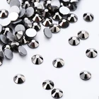 SS3-SS30 Jet Black Стразы для ногтей 3d Стразы с плоской задней поверхностью без горячей фиксации Хрустальные Очаровательные Блестки для дизайна ногтей