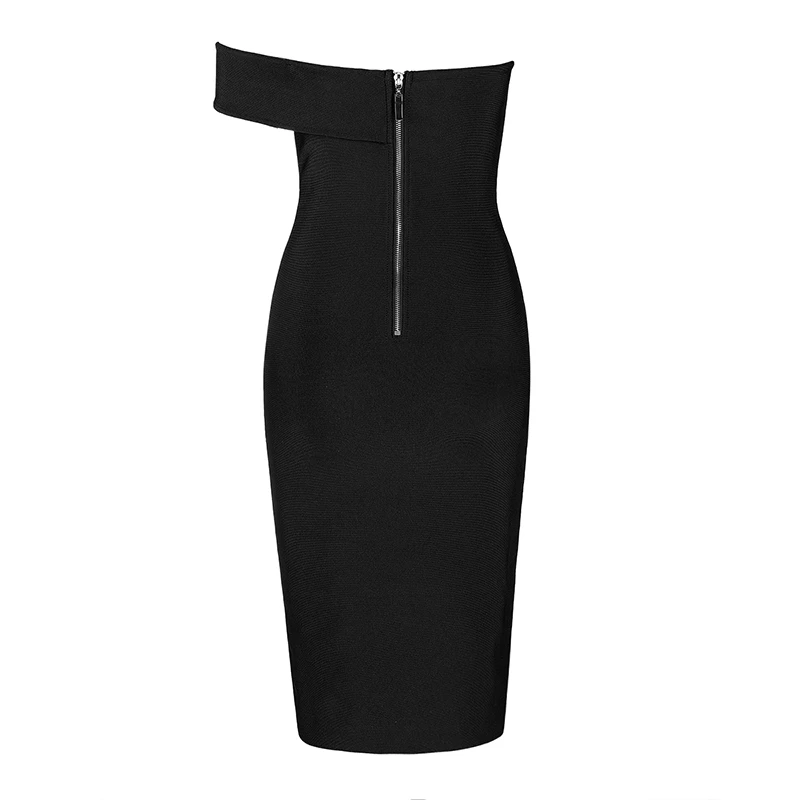 INDRESSME, Vestidos, женское модное сексуальное Бандажное платье, на одно плечо, с разрезом, бодикон, вечерние платья до колен, Осенние