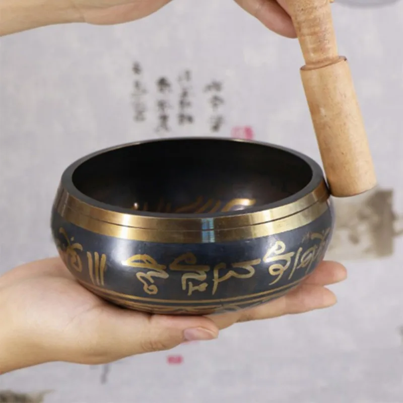 Yoga Instrument Singing Bowl Bell Meditation Tibetan Chakra Hand Buddhism Massage Percussion | Дом и сад