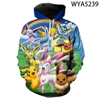 fall 2021 new hoodie mens and womens childrens pokemon sweatshirt 3d printing cartoon anime pullover fashion jacket