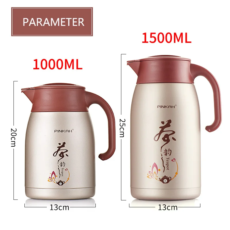 Горячая Распродажа PINKAH 1L/1.5L домашняя термо кувшин Бизнес тепловой чайник для