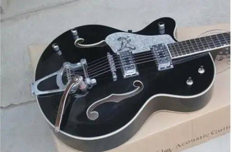 

Chinese Factory Custom new best quality Left hand black Electric Guitar with Bigsby 5yue20 6120