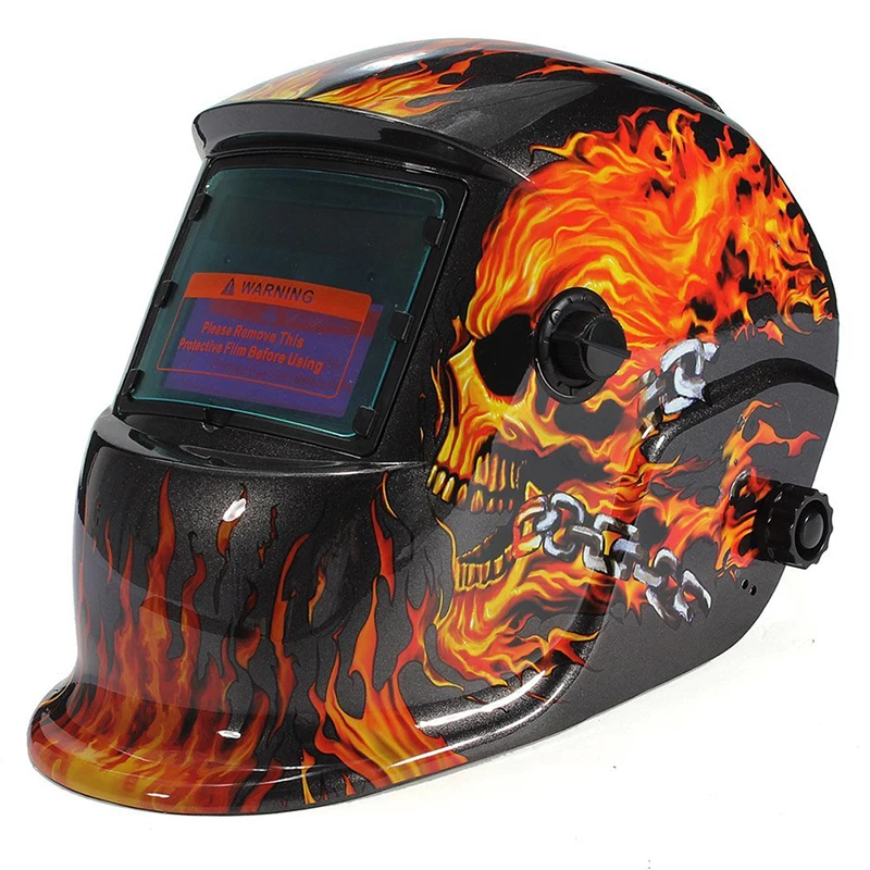 

Automatic solar welding helmet welding solar welding mask Flame Skull
