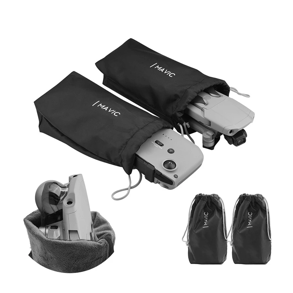 

2PCS Storage Bag Portable Handbag Carrying Case Drawstring Travel Bag for DJI Mavic Air 2 Drone Remote Control Accessories