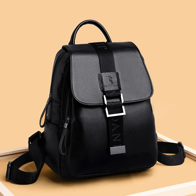 

Women's Leather Backpacks Ladies Anti Theft Rucksack Female Waterproof Bagpacks Stylish Backpack PU Back Pack 2021 New Mochila