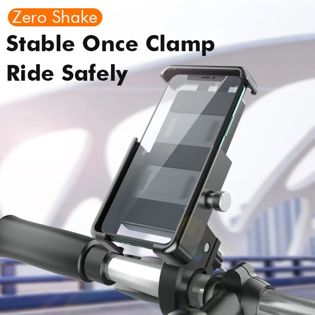 

Aluminum Bicycle Mobile Phone Holder Racks Handlebar Rearview Mirror Mount Bracket Universal Adjustable MTB Bike Phone Clip Part