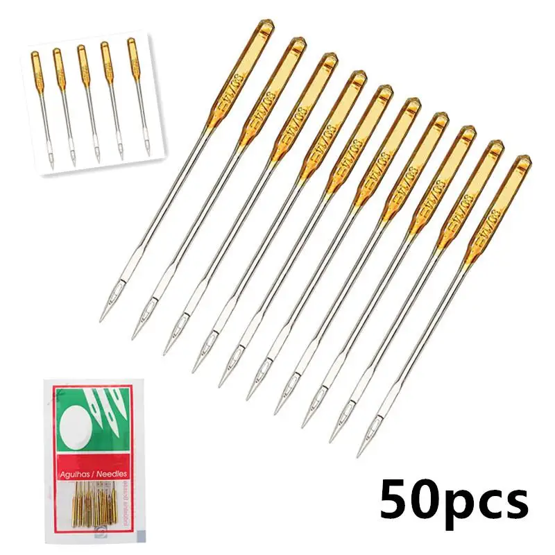 Durable 50pcs/Set Household Sewing Machine Needles For Brother Singer Janome Juki Also Fit Old Sewing Macine 90/14 Sewing Needl