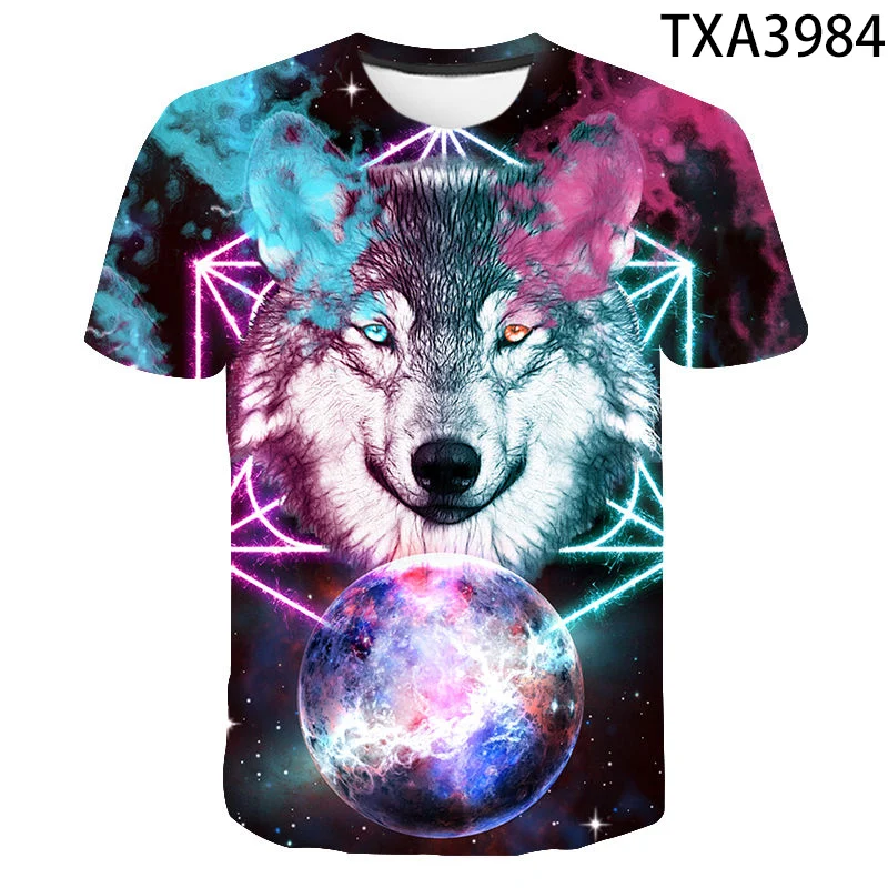 

2021 Summer Zoo Animals 3d Printed T-shirts Men Women Children Short Sleeve T Shirts Casual Cool Streetwear Kids Lion Tops Tees