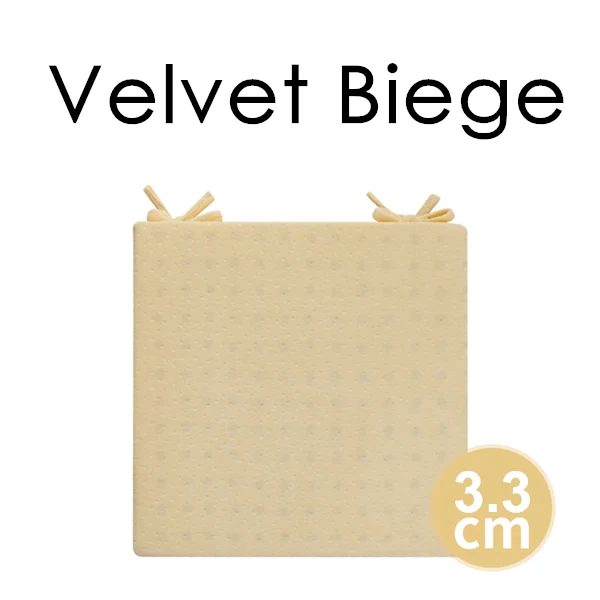Velvet Biege 3.3cm PurenLatex 40*40/45*45 Таиланд натуральный латекс сиденье Подушка стул бедра Ортопедическая подушка сиденье латексные коврики защита от копчика - Цвет: Velvet Biege 3.3cm