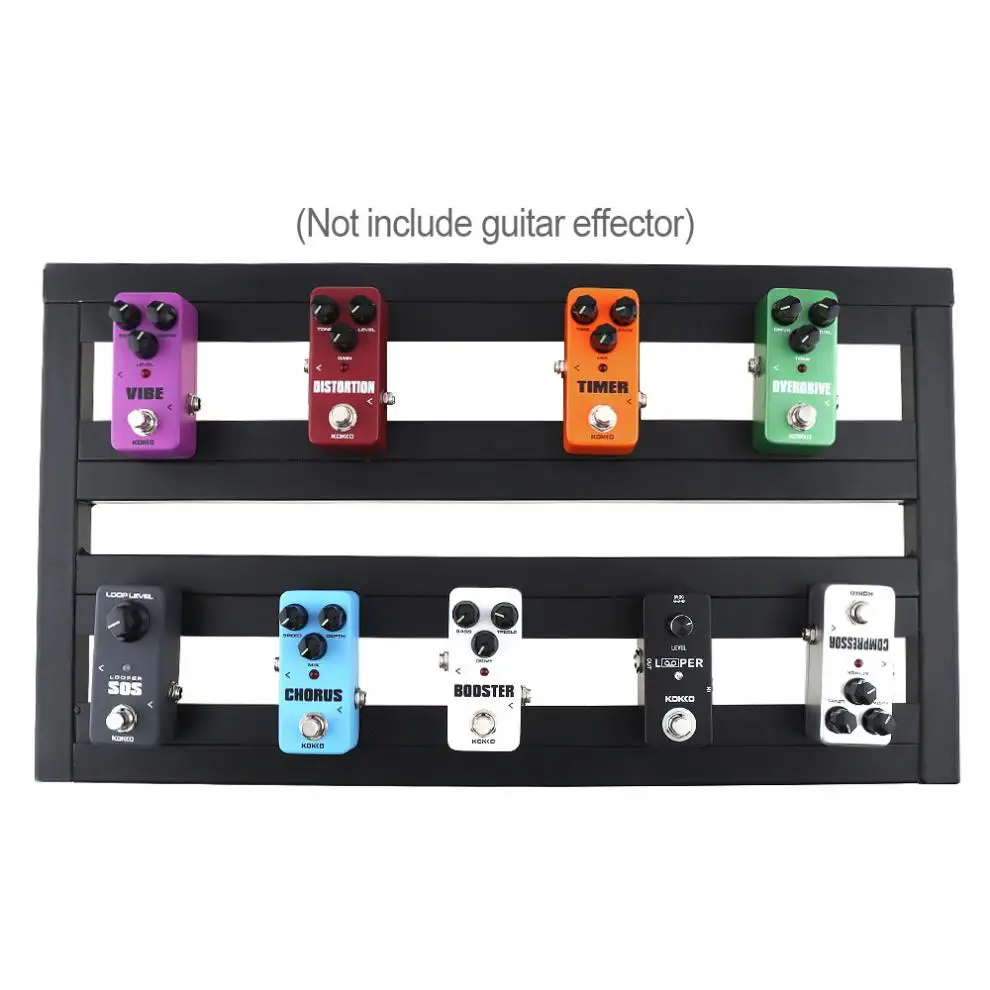 47 x 27cm Guitar Pedal Board Setup Style DIY Effect Pedalboard with 6pcs 22cm Patch Cable | Спорт и развлечения