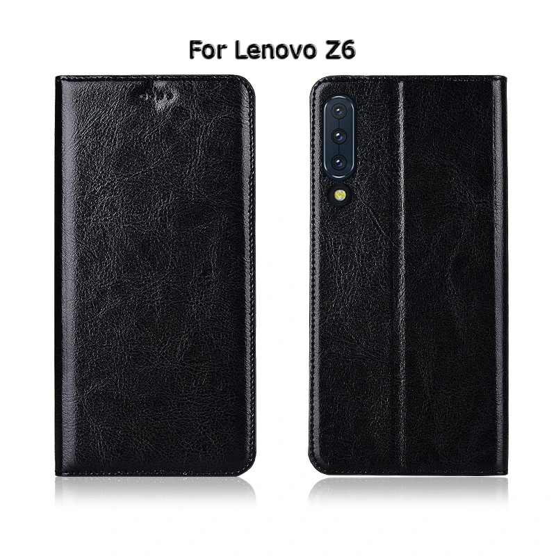 Чехол из натуральной кожи для lenovo Z6 Pro Lite, Магнитный чехол с подставкой и откидной крышкой в стиле ретро для телефона