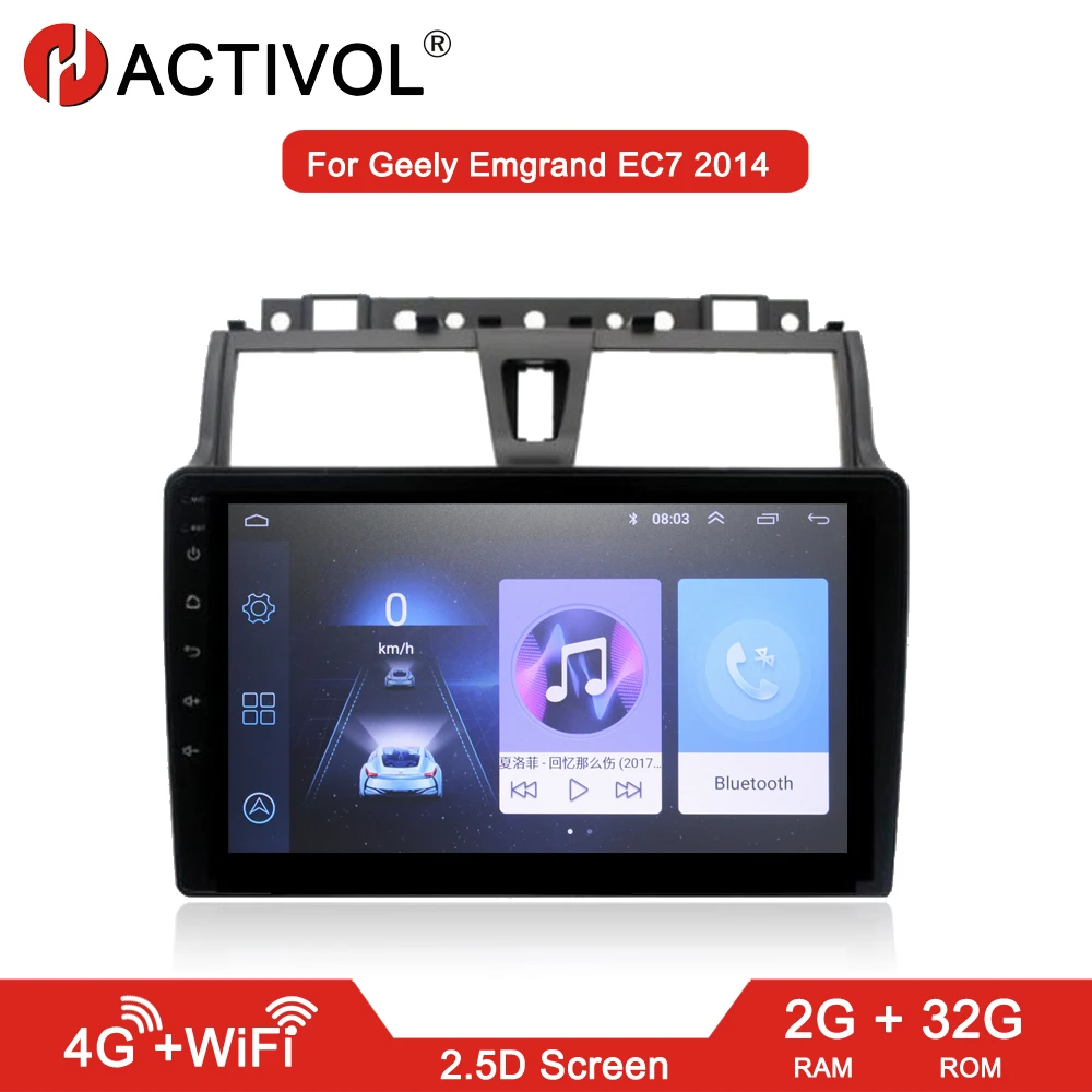 Автомагнитола HACTIVOL 2 Гб + 32 ГБ Android 8 1 стерео для Geely Emgrand EC7 2014-2016 dvd-плеер gps navi