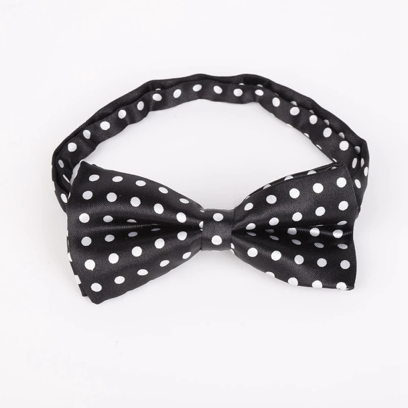 3PCS Casual Fashion Children's Polka Dot Elastic Band And Students Bow Tie Necktie Kit |
