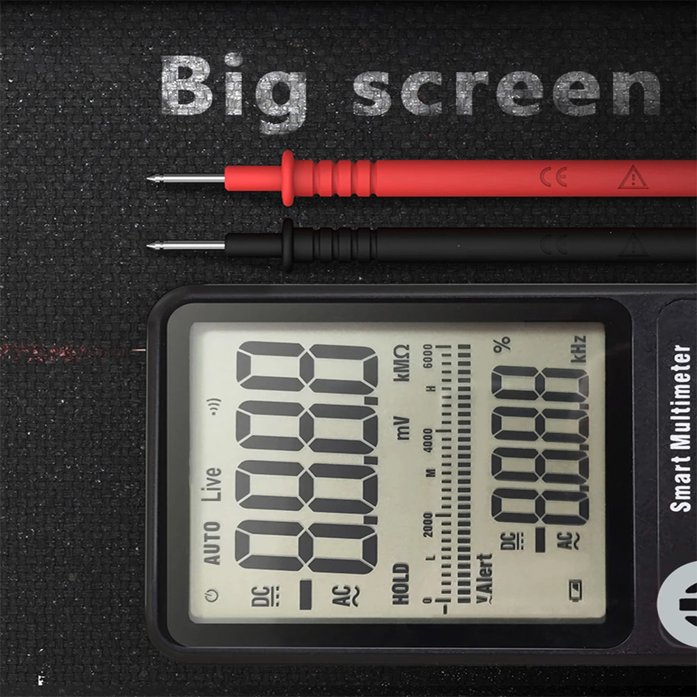 MUSTOOL MT77 Digital Multimeter 6000 Counts True RMS Large Screen Smart Voltage Tester Fully Auto-Range DMM With Analog Bargraph |