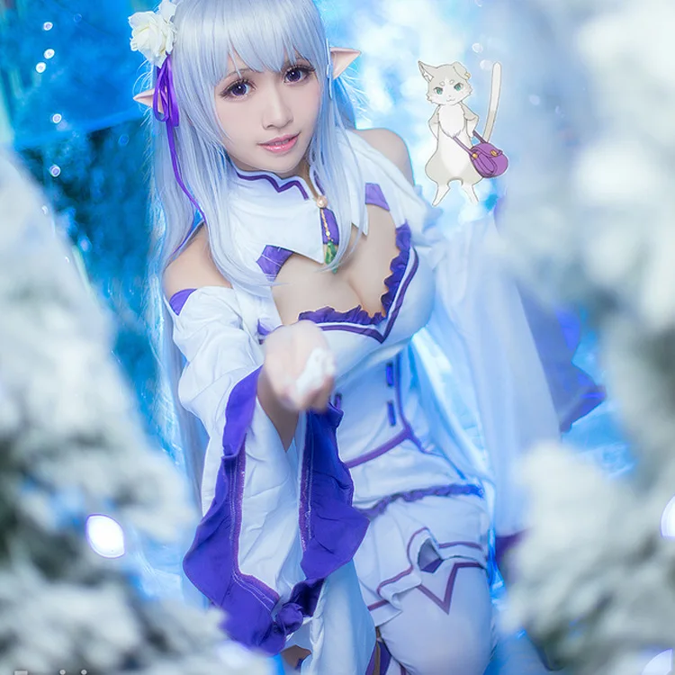 Костюм для косплея Re: жизнь в другом мире от нуля Эмилии смокинг сексуальное