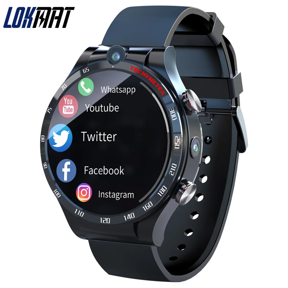 

Смарт-часы LOKMAT, Android 10,7, 4G, 4 + 128 ГГц, пульсометр