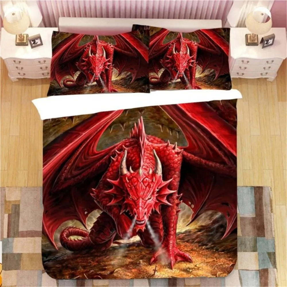 

3d Dinosaur Family Bedding Set For Kids Cartoon Printed Bed Cover Single Boys Duvet Cover Set Single Size Bedclothes