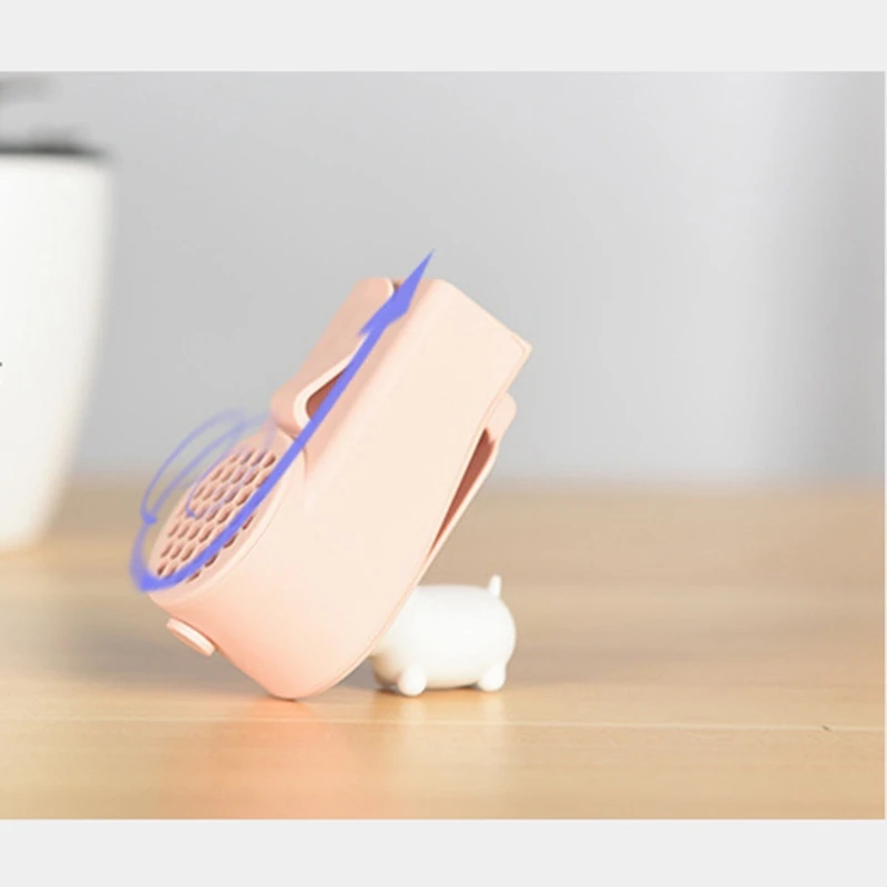 

USB Mini Portable Cooling Fan Cooler 800MAh Summer Refrigeration Personal Clip Clothes Fan-Pink