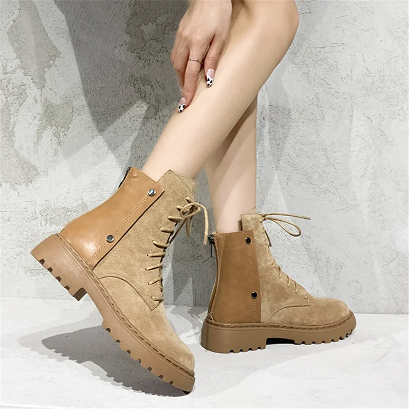 

Martin boots female 2021 new plus velvet winter female boots net red wild tide casual short boots fashion boots
