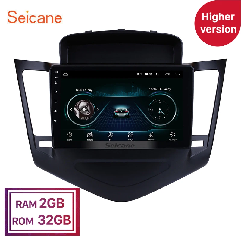 Seicane Android 8,1 9 дюймов, автомобильный, мультимедийный плеер gps для 2013 20142015 Chevrolet Cruze Navi 2din Авторадио поддержка резервной камеры