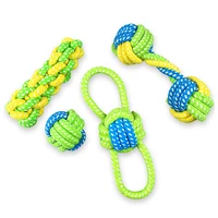 2021 dog toy dog chewing teeth cleaning outdoor training fun big dog cat green rope ball toy pet supplies small dogs
