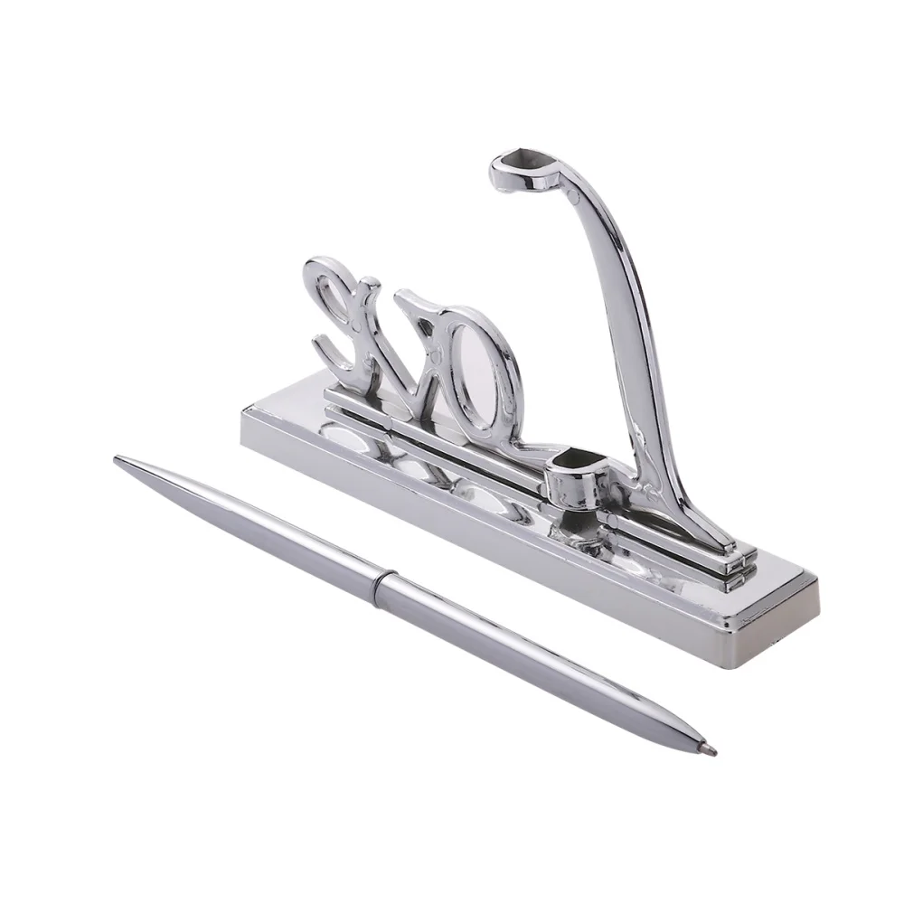 Свадебные ручка с серебряным покрытием Металл любовь держатель для вечеринок в