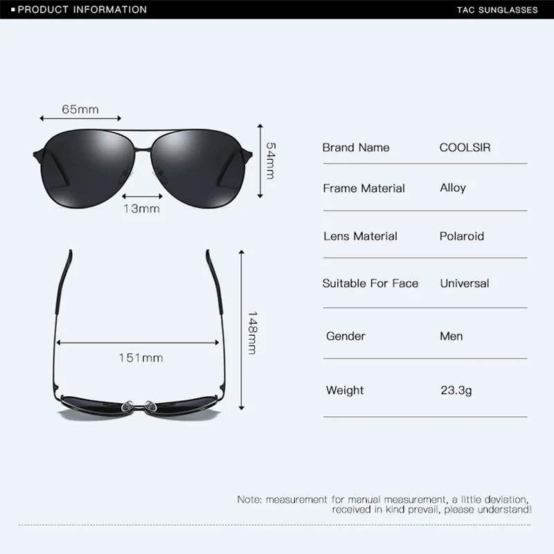 Брендовые мужские винтажные поляризационные солнцезащитные очки Coolsir 8009