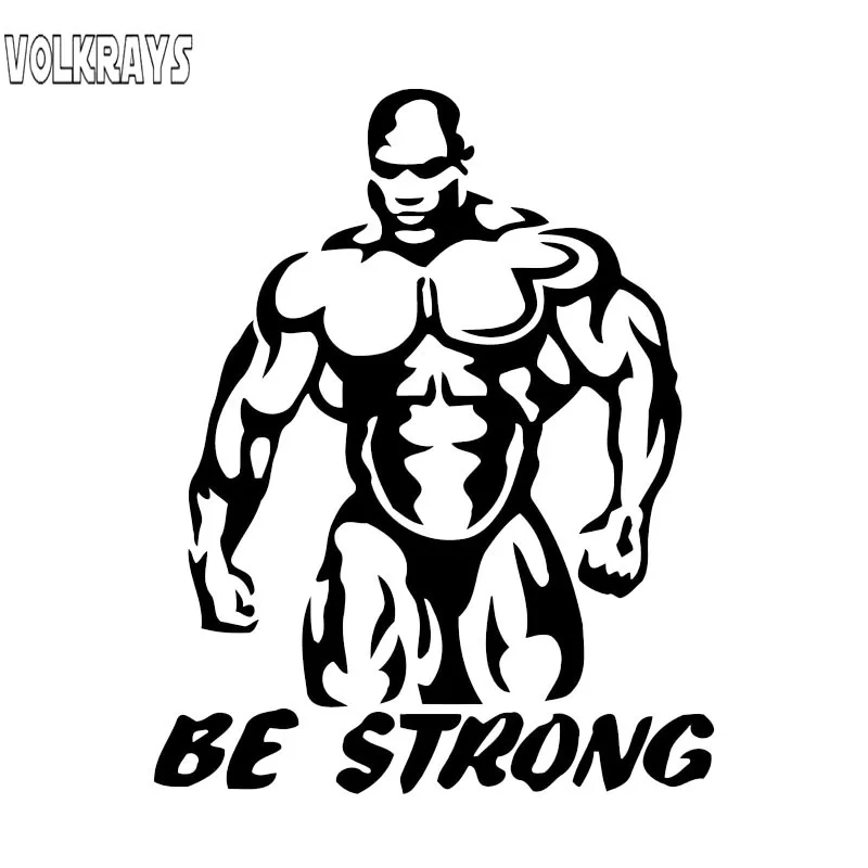 

Volkrays Interesting Car Sticker Bodybuilder Be Strong Muscle Fitness Accessories Reflective Waterproof Vinyl Decal,13cm*10cm