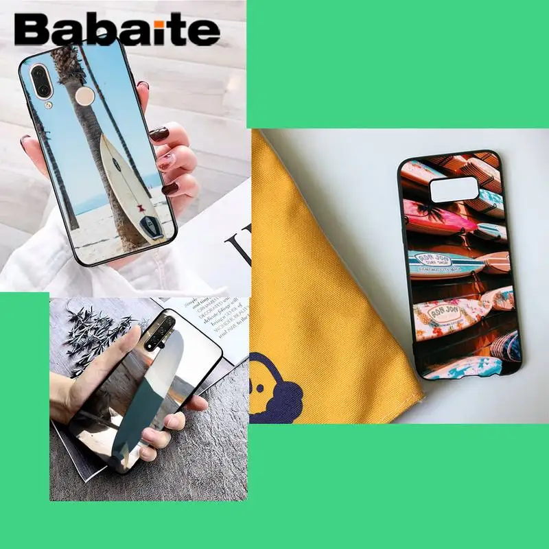

Babaite Summer beach surfboard Phone Case for samsunga30 s 40 s8 20 huaweinova7pro 8x p30lite honor 10i redminote8pro