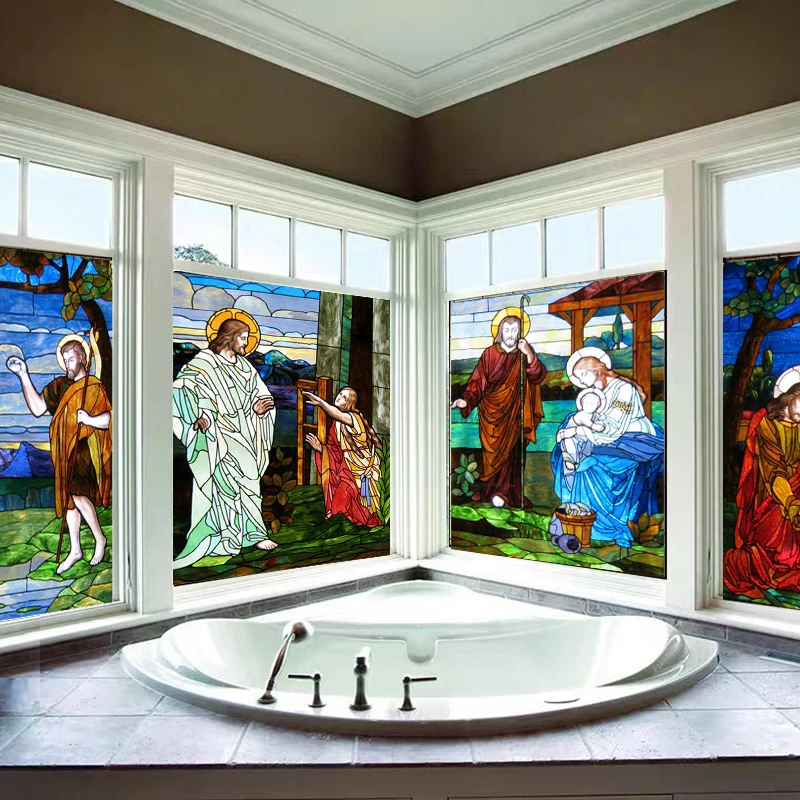 Иисус/Христос Бог/Дева Мария размер под заказ оконная пленка стеклянные пленки