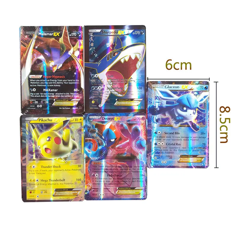 TAKARA TOMY-Juego de cartas de Pokemon para ni&ntilde;os, 60 uds., VMAX GX EX MEGA, caja de refuerzo de intercambio en ingl&eacute;s, tarjeta brillante, juguetes de batalla, regalo-4