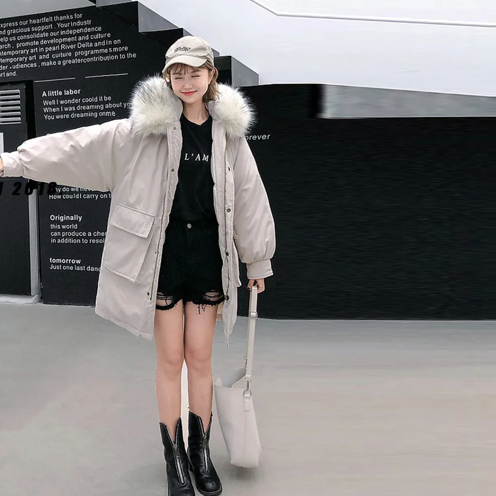 JAYCOSIN 2019 New Fashion Slim Women Winter Jacket Cotton Padded Warm Thicken Ladies Coat Long Coats Parka Womens Jackets 822W | Женская