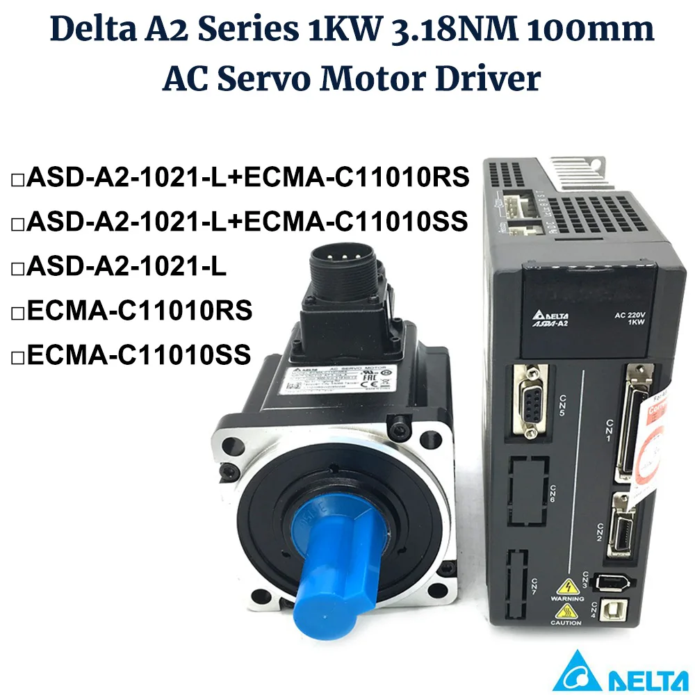 Delta A2 1KW 3.18NM комплект ASD 1021 L ECMA C11010RS C11010SS тормозной водитель серводвигатель