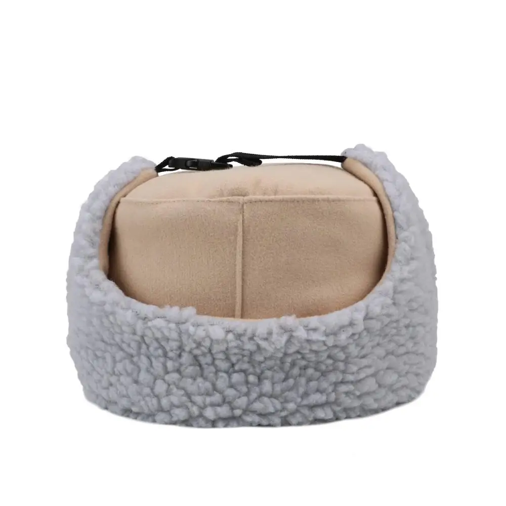 

Connectyle Mens Women Warm Trapper Hat Thick Sherpa Lined Earflaps Foldable Male Female Winter Ski Skate with Visor Military Cap