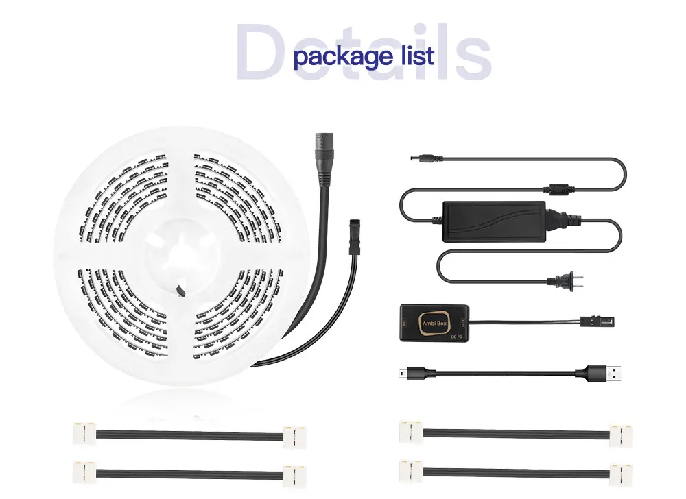 USB Ambi светильник, ТВ, ПК, экран, светодиодный, подсветка, 5050 RGB, светодиодный светильник, комплект, 1 м/2 м/3 м/4 м/5 м, меняющие цвет, полоски, монитор цвета мечты