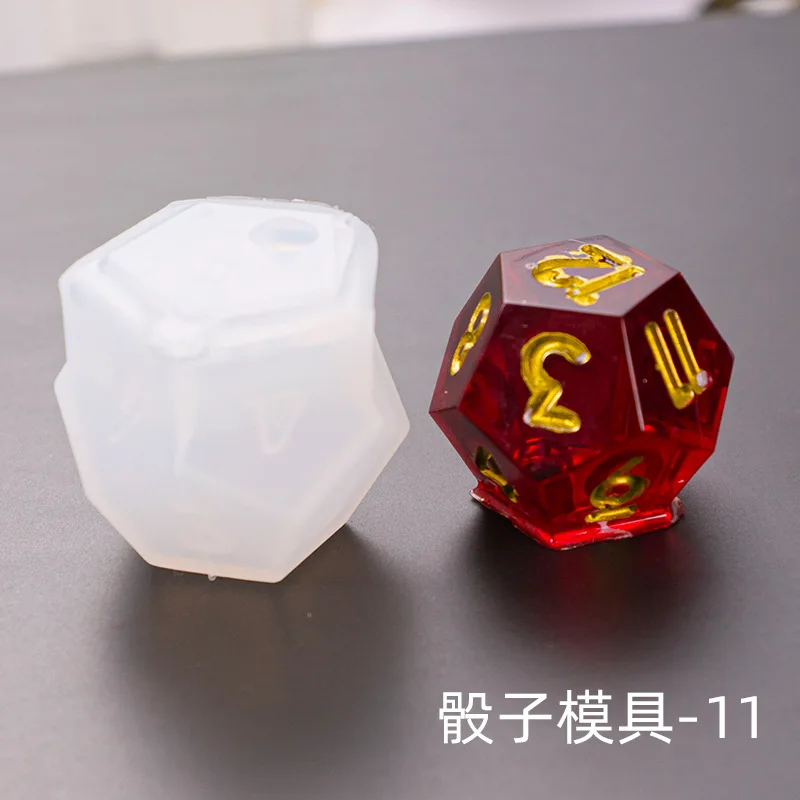 1 шт. DIY 3D игральные кости серии ювелирных изделий инструменты номер геймер Инструменты Силиконовые УФ смолы ювелирные изделия формы - Цвет: Type 11