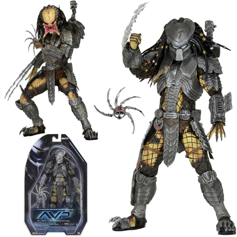 Фигурка NECA AVP Alien vs Predator экшн фигурки в маске хищник кельтский шрам чоппер игрушка
