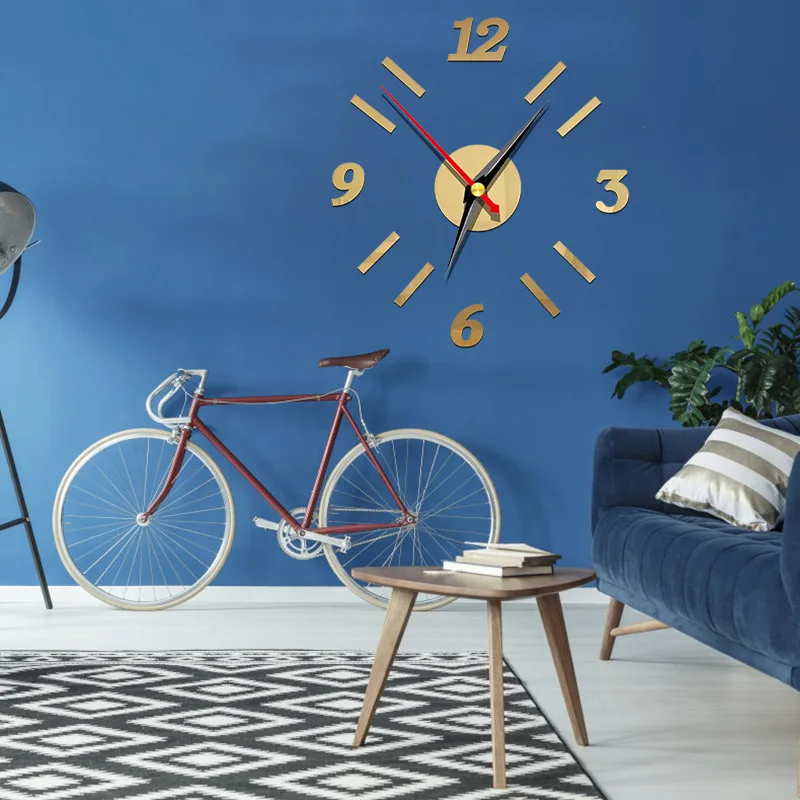 DIY Индивидуальные Акриловые многоцветные бесшумные настенные зеркальные
