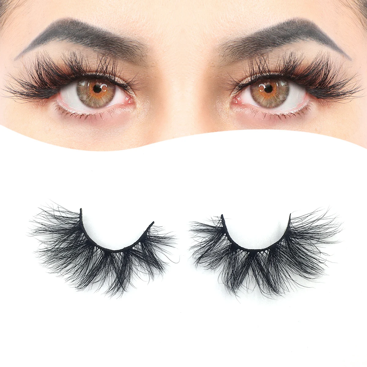 

6D False Mink Eyelashes 25mm Mink Eyelash Extension Supplies Handmade Mink Hair Full Strip Natural Long Crisscross Luxury Makeup