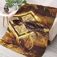 zhongli genshin impact throw blanket sherpa blanket bedding soft blankets 70x100 220x240 220x260
