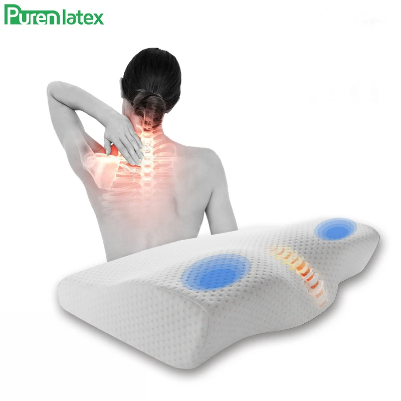 

Ортопедическая подушка Purenlatex из пены с эффектом памяти для наращивания ресниц, контурная подушка для защиты шеи от боли в боку, шейный отдел...