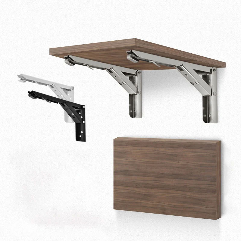 Комплект из 2 предметов 8 14 дюймов Нержавеющая сталь складной кронштейн бело