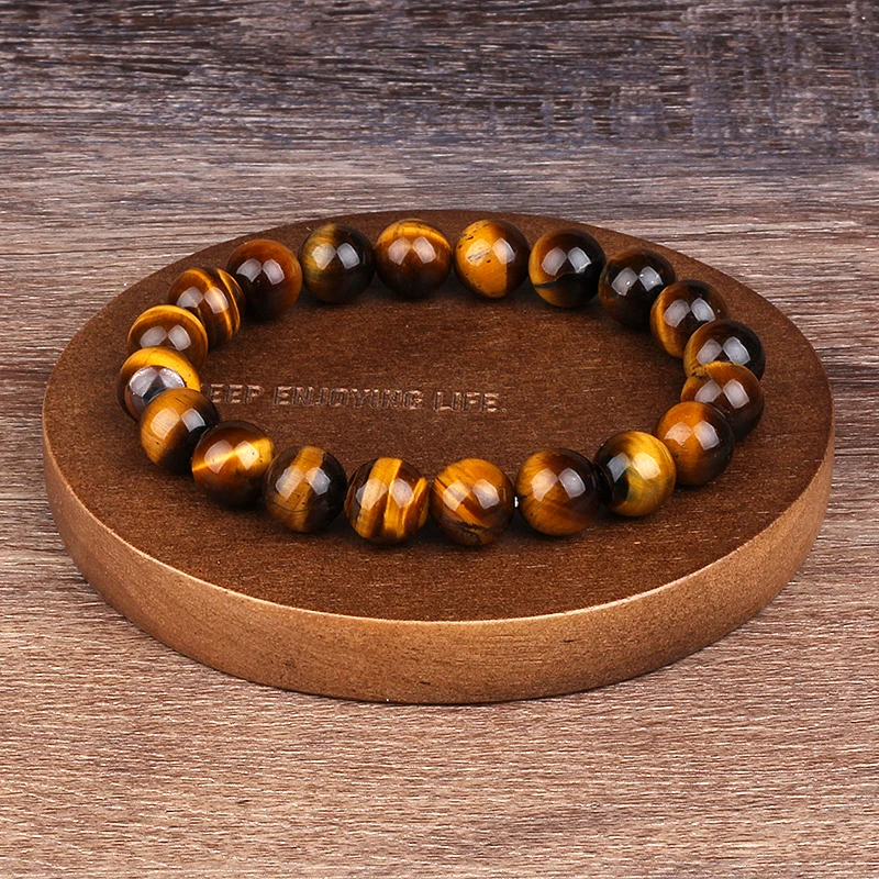 

Fashion Minimalist 4/6/8/10/12mm Tiger eyes Beads Bracelet Men New Charm Natural Stone Braslet For Man Handmade Jewelry Pulseras