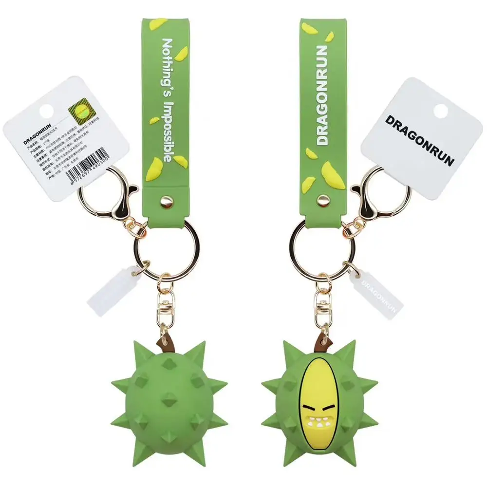 

New Fashion Frukt Keychain Cute Watermelon Durian Car Key Chain Girl Bag Pendant Accessories Keyring Children Holiday Gifts
