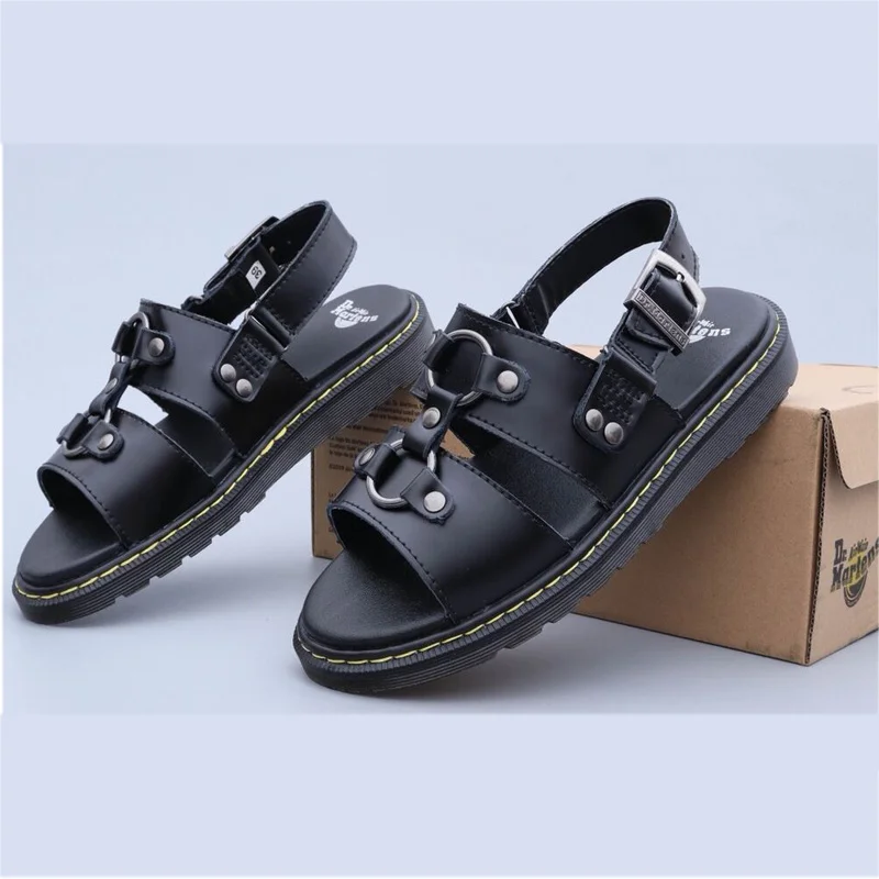 Сандалии Dr.Martens унисекс прочные дышащие кожаные туфли с ремешком стиль для мужчин